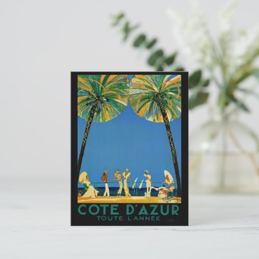 Frans reisbureau Cote D'Azur Briefkaart (Staand voorkant)