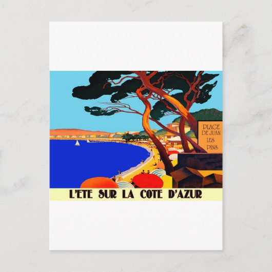 Frans reisbureau Cote D'Azur Briefkaart (Voorkant)