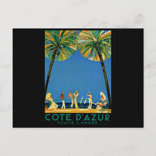 Frans reisbureau Cote D'Azur Briefkaart (Voorkant)