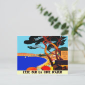  Frans reisbureau Cote D'Azur Briefkaart (Staand voorkant)