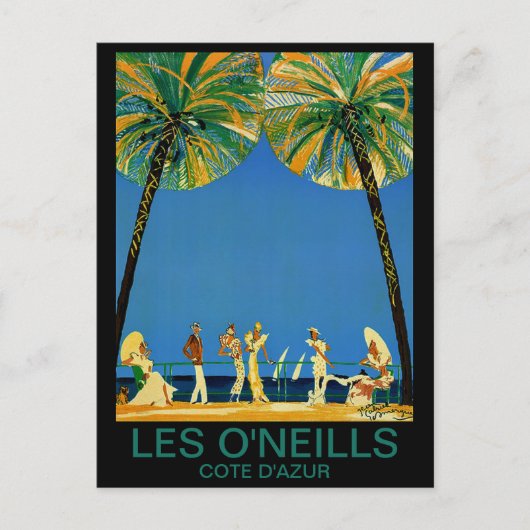  Frans reisbureau Cote D'Azur Briefkaart (Voorkant)