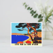  Frans reisbureau Cote D'Azur Feestdagenkaart (Staand voorkant)