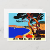  Frans reisbureau Cote D'Azur Feestdagenkaart (Voorkant / Achterkant)