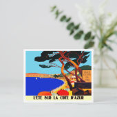  Frans reisbureau Cote D'Azur Feestdagenkaart (Staand voorkant)