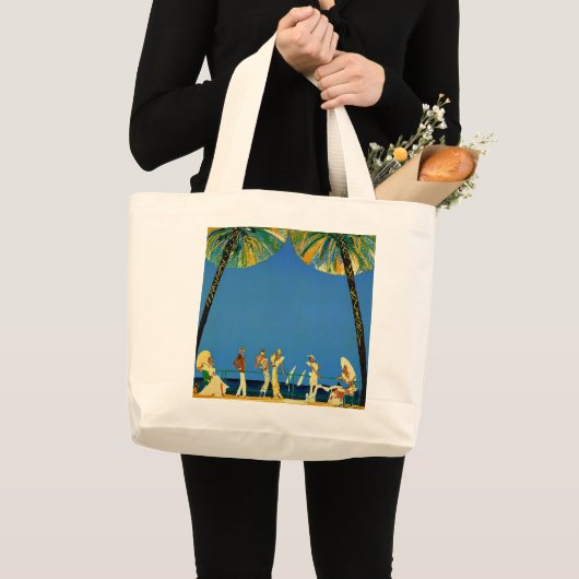  Frans reisbureau Cote D'Azur Grote Tote Bag (Voorkant (product))