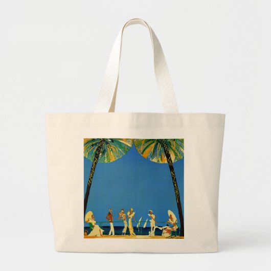 Frans reisbureau Cote D'Azur Grote Tote Bag (Voorkant)