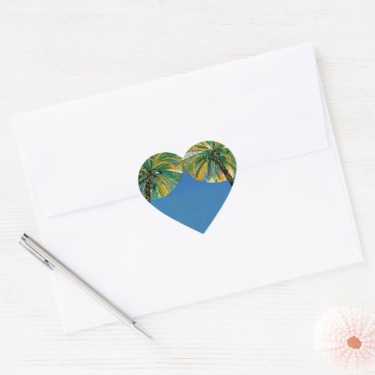  Frans reisbureau Cote D'Azur Hart Sticker (Envelop)