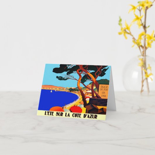  Frans reisbureau Cote D'Azur Kaart (Gele Bloem)