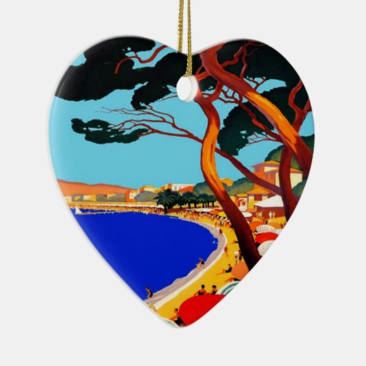  Frans reisbureau Cote D'Azur Keramisch Ornament (Rechts)