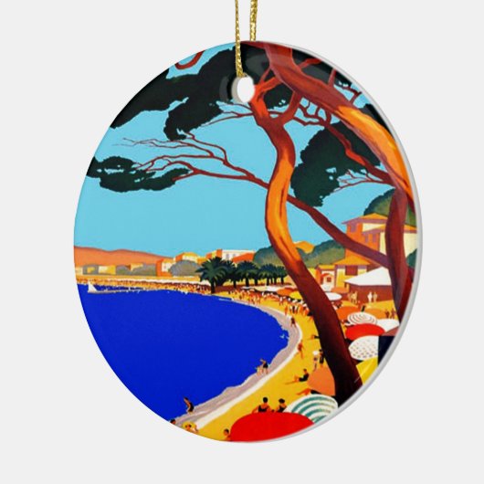  Frans reisbureau Cote D'Azur Keramisch Ornament (Links)