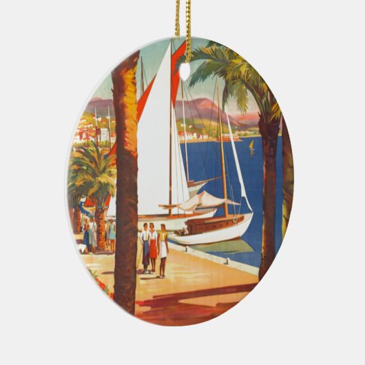  Frans reisbureau Cote D'Azur Keramisch Ornament (Rechts)