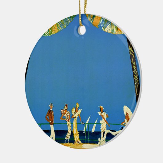  Frans reisbureau Cote D'Azur Keramisch Ornament (Links)