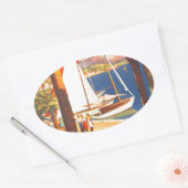  Frans reisbureau Cote D'Azur Ovale Sticker (Envelop)