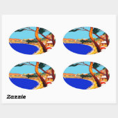  Frans reisbureau Cote D'Azur Ovale Sticker (Vel)