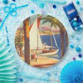  Frans reisbureau Cote D'Azur Papieren Bordje (Feest)