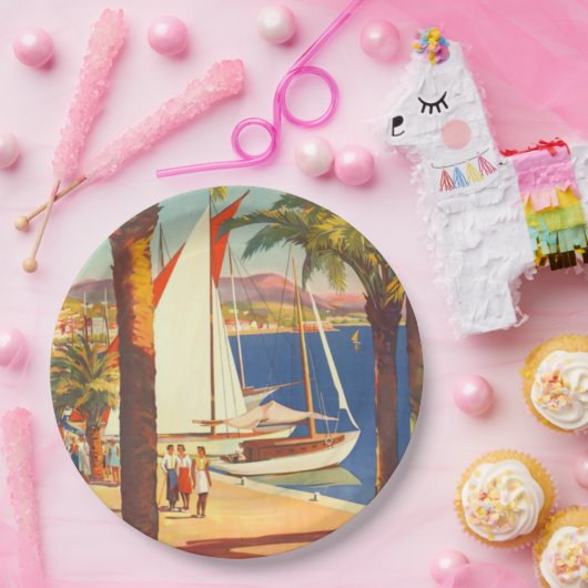  Frans reisbureau Cote D'Azur Papieren Bordje