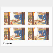 Frans reisbureau Cote D'Azur Rechthoekige Sticker (Vel)