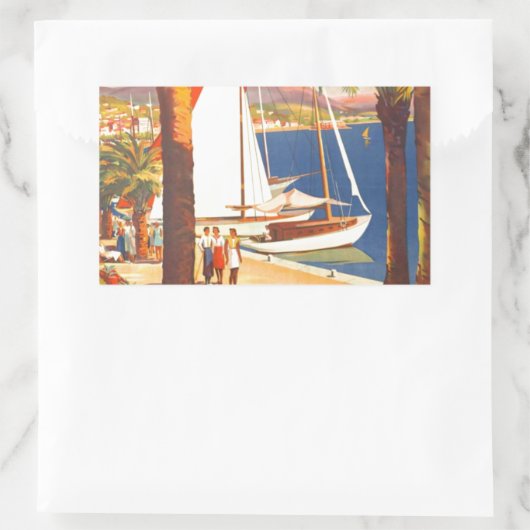 Frans reisbureau Cote D'Azur Rechthoekige Sticker (Tas)