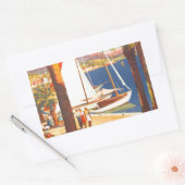 Frans reisbureau Cote D'Azur Rechthoekige Sticker (Envelop)