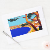  Frans reisbureau Cote D'Azur Rechthoekige Sticker (Envelop)