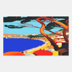  Frans reisbureau Cote D'Azur Rechthoekige Sticker
