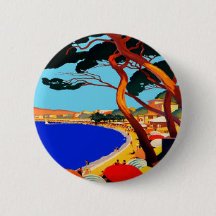 Frans reisbureau Cote D'Azur Ronde Button 5,7 Cm