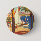  Frans reisbureau Cote D'Azur Ronde Button 5,7 Cm (Voorkant)
