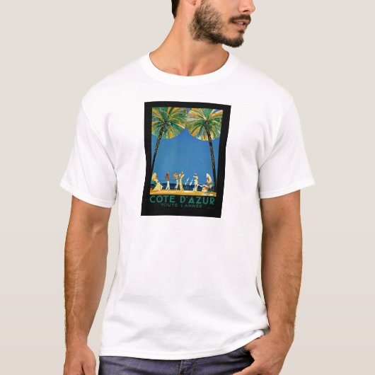  Frans reisbureau Cote D'Azur T-shirt (Voorkant)