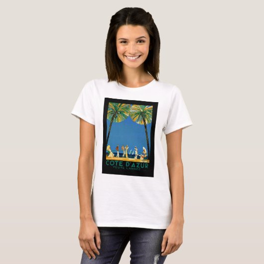  Frans reisbureau Cote D'Azur T-shirt (Voorkant volledig)