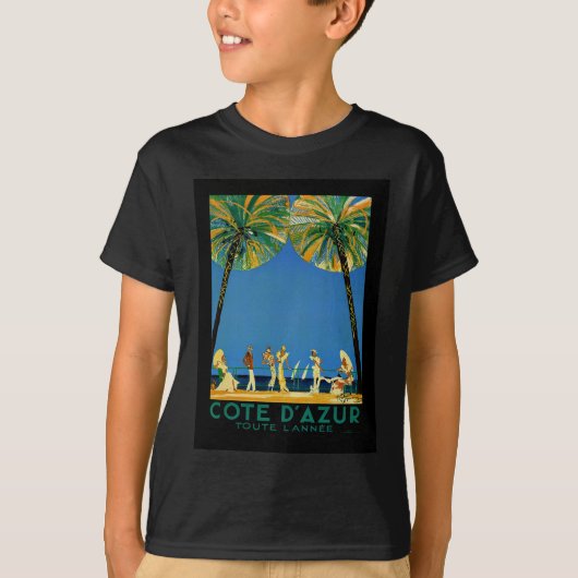 Frans reisbureau Cote D'Azur T-shirt (Voorkant)