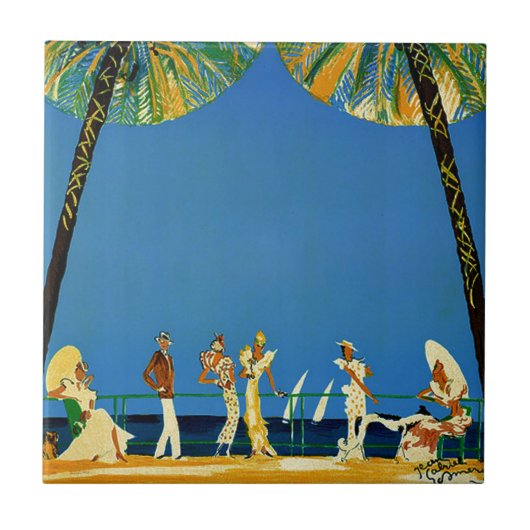  Frans reisbureau Cote D'Azur Tegeltje (Voorkant)