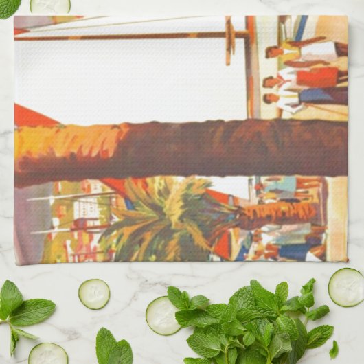  Frans reisbureau Cote D'Azur Theedoek (Gevouwen)