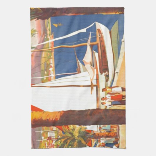  Frans reisbureau Cote D'Azur Theedoek (Verticaal)