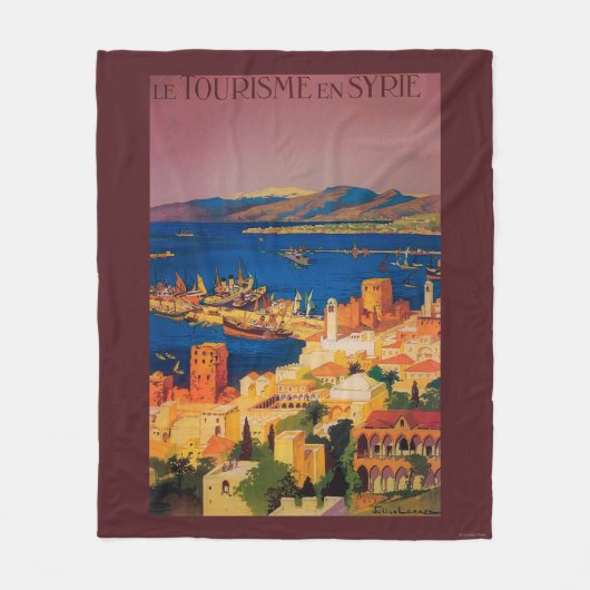 Frans reisposter, Toerisme in Syrië Fleece Deken (Voorkant)