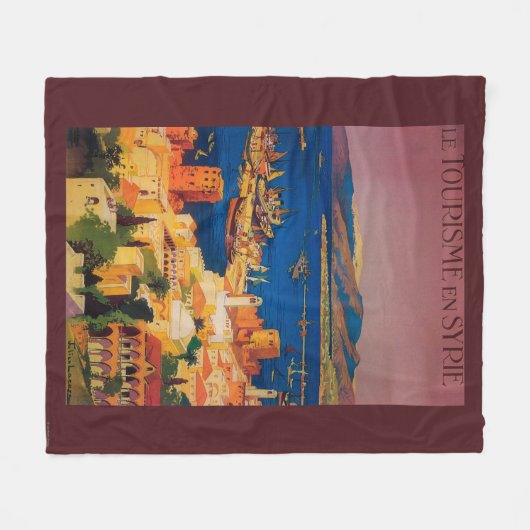 Frans reisposter, Toerisme in Syrië Fleece Deken (Voorkant (Horizontaal))