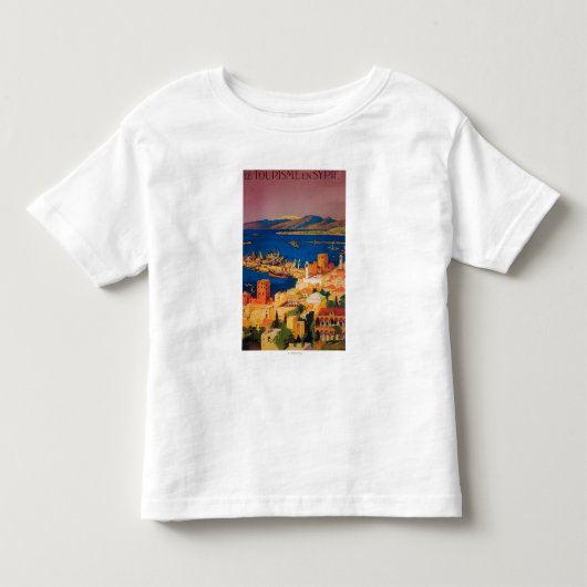 Frans reisposter, Toerisme in Syrië Kinder Shirts (Voorkant)