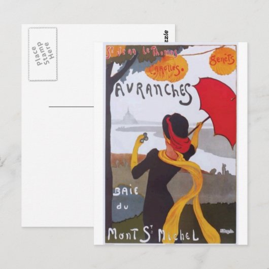  Frans reisvisum 1910 Briefkaart (Voorkant / Achterkant)