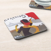  Frans reisvisum 1910 Drankjes Onderzetter (Linkerzijde)