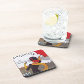  Frans reisvisum 1910 Drankjes Onderzetter (Rechterzijde)