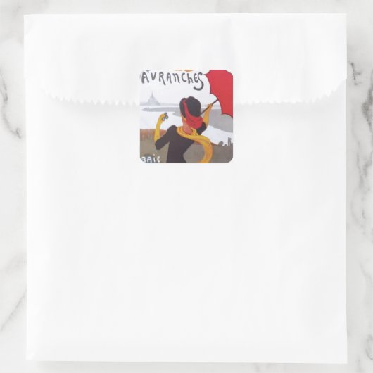  Frans reisvisum 1910 Vierkante Sticker (Tas)