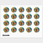 Frans Reizen Ronde Sticker (Vel)