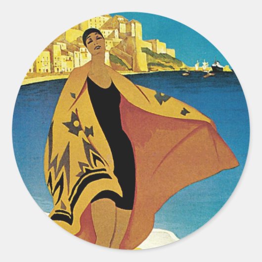 Frans Reizen Ronde Sticker (Voorkant)