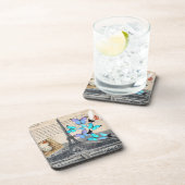  Frans Reizen Vlinder Paris Eiffeltoren Bier Onderzetter (Rechterzijde)