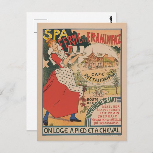  Frans restaurant Cafe Travel Briefkaart (Voorkant / Achterkant)