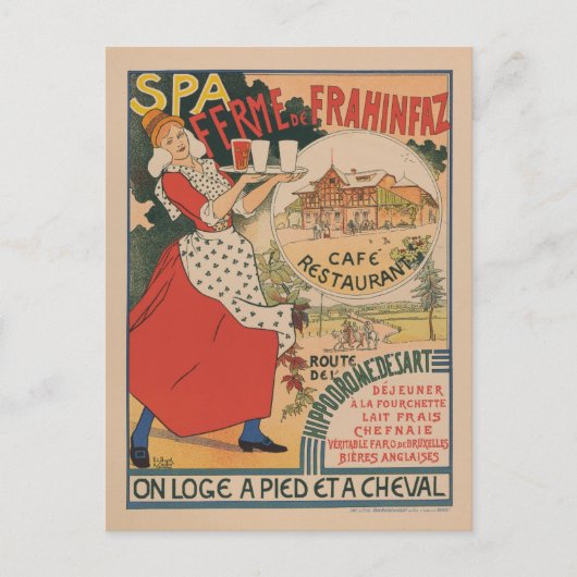  Frans restaurant Cafe Travel Briefkaart (Voorkant)