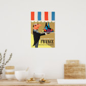 Frans restaurant kunst Frankrijk reisposter print (Keuken)