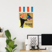 Frans restaurant kunst Frankrijk reisposter print (Thuiskantoor)