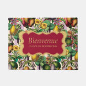 Frans Retro Floral Bienvenue Deurmat (Voorkant)
