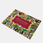 Frans Retro Floral Bienvenue Deurmat (Schuin)