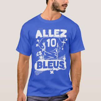 Frans Retro Grunge Frankrijk Allez les Bleus T-shirt